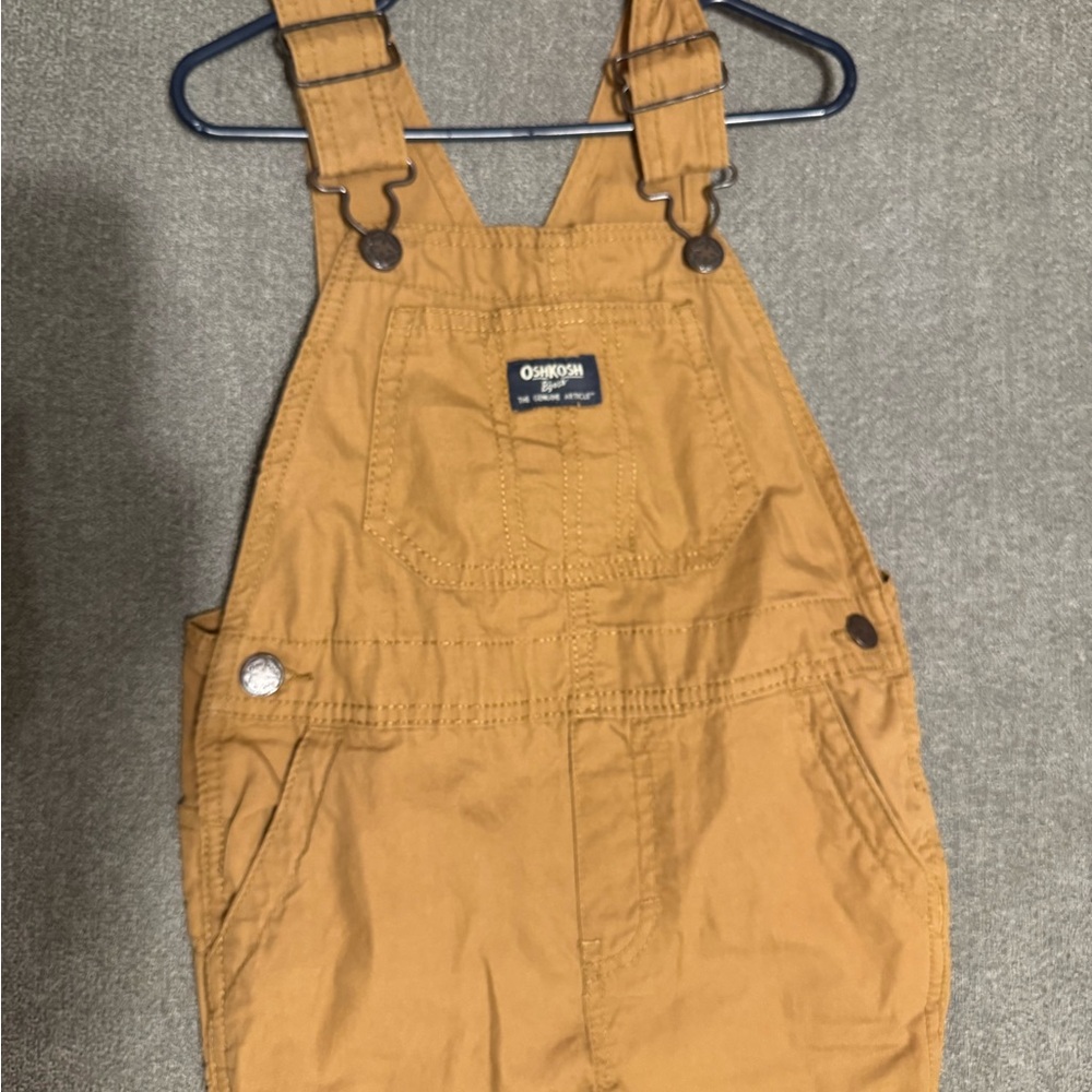OshKosh B'gosh Tan Overalls Classic Durable Design